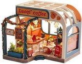 Luoqi Coffee - Kersttafereel - DIY House Miniatuur Bouwpakket / modelbouw