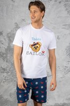 KATIA & BONY MARINE TEDDY BEAR - HEREN KORTE PYJAMA-SET XXL