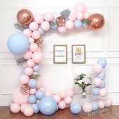 Sellaio Balloon Arch - Gender Reveal - Anniversaire Ballons - Décoration - Baby Shower - Comprend Bande et Pompe - Ensemble Complet - 49 Ballons Rose Blauw