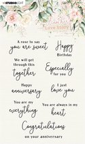 Clear stamps A6 Love-phrases - Another love story nr. 2