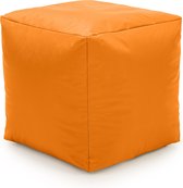 Drop& Sit Poef Nylon – Oranje – 40 x 40 x 40 cm - Vierkant