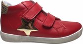 Naturino velcro's gouden ster hoge lederen sneakers Dorrie rood mt 35