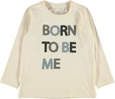 Name-it Jongens Tshirt Neller "Born To Be Me" Whitecap Gray - 86