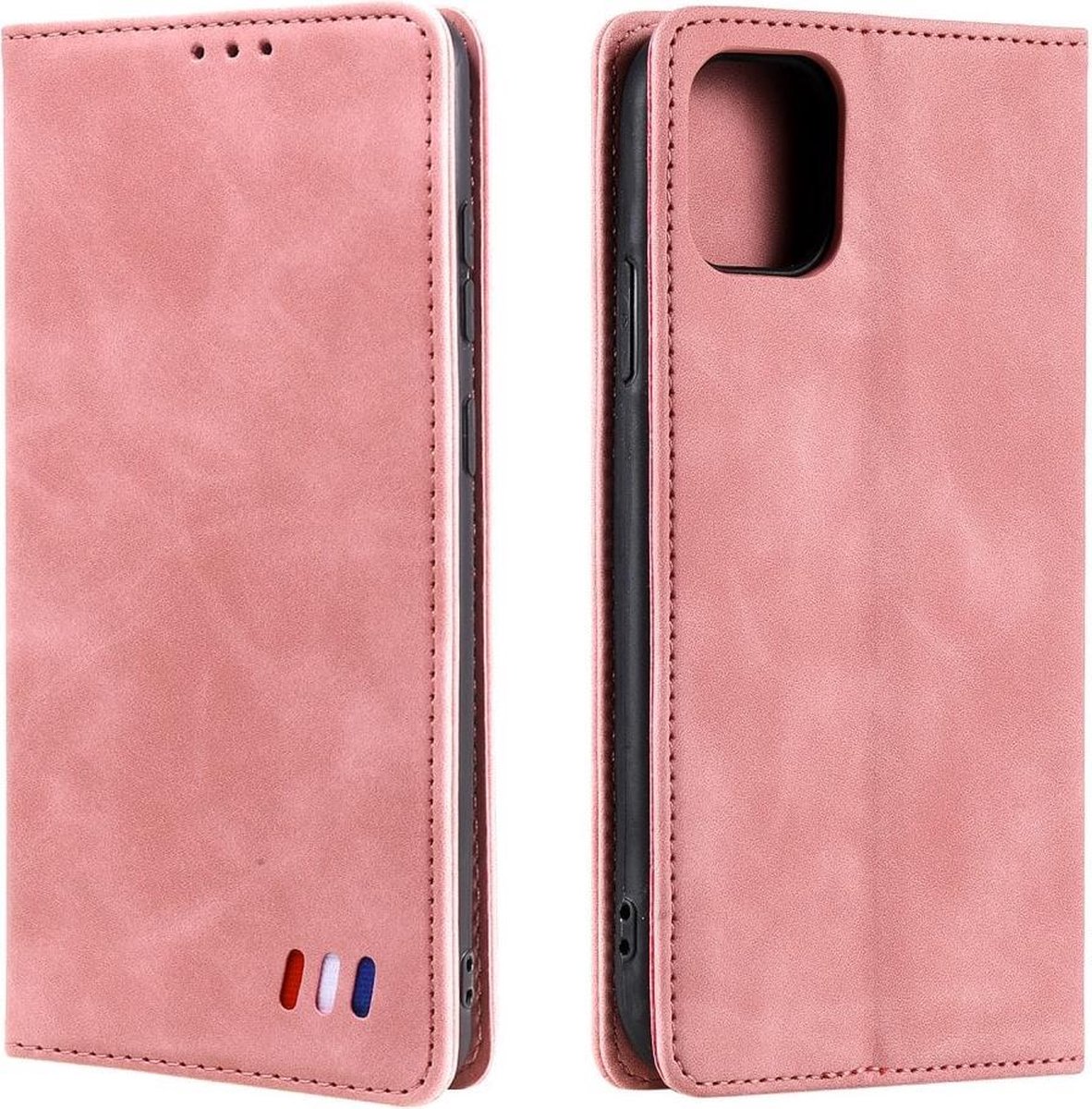 iPhone 13 Pro Portemonnee Hoesje Roze - Cacious (Wallet Serie)