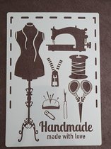 Handmade , stencil, kaarten maken, scrapbooking, A4 formaat