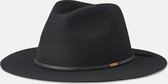 Brixton Hoed WESLEY FEDORA Zwart - Maat M Unisex