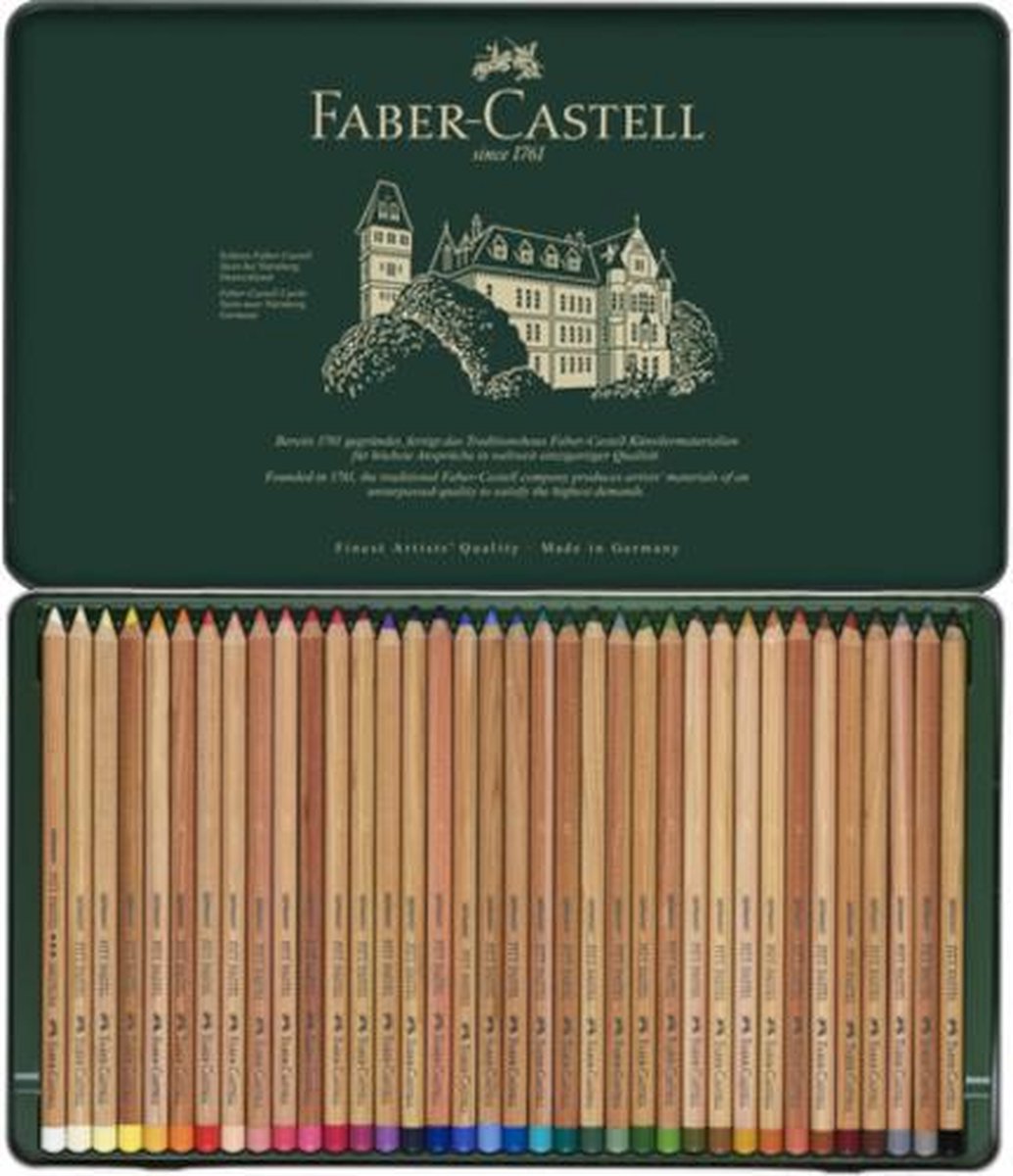 Faber-Castell pastelpotloden Pitt - blik 36 stuks - FC-112136