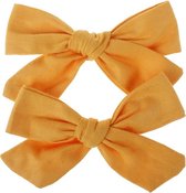 Pince à cheveux en coton Pince à cheveux avec nœud en tissu doux - Lot de 2 - Accessoires pour cheveux fille