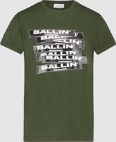 Ballin Amsterdam -  Jongens Regular Fit   T-shirt  - Groen - Maat 176