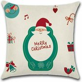 Sierkussen Kerst - Groene Kerstman - Sierkussen - Kerst - 45x45 cm - Sierkussen - Polyester