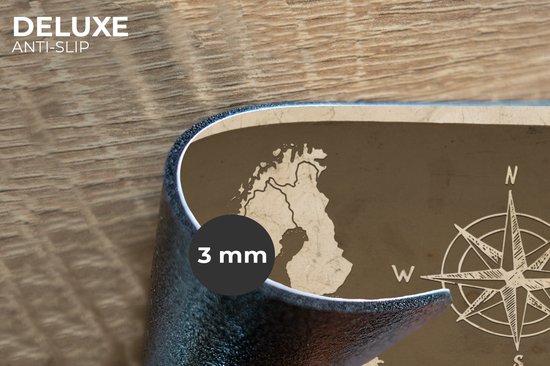 Set de table - Kaart Europa - Vintage - Boussole - 45x30 cm - 6 pièces