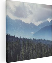 Artaza Toile Peinture Amsterdam Canal Au Coucher Du Soleil - 50x50 - Photo Sur Toile - Impression Sur Toile