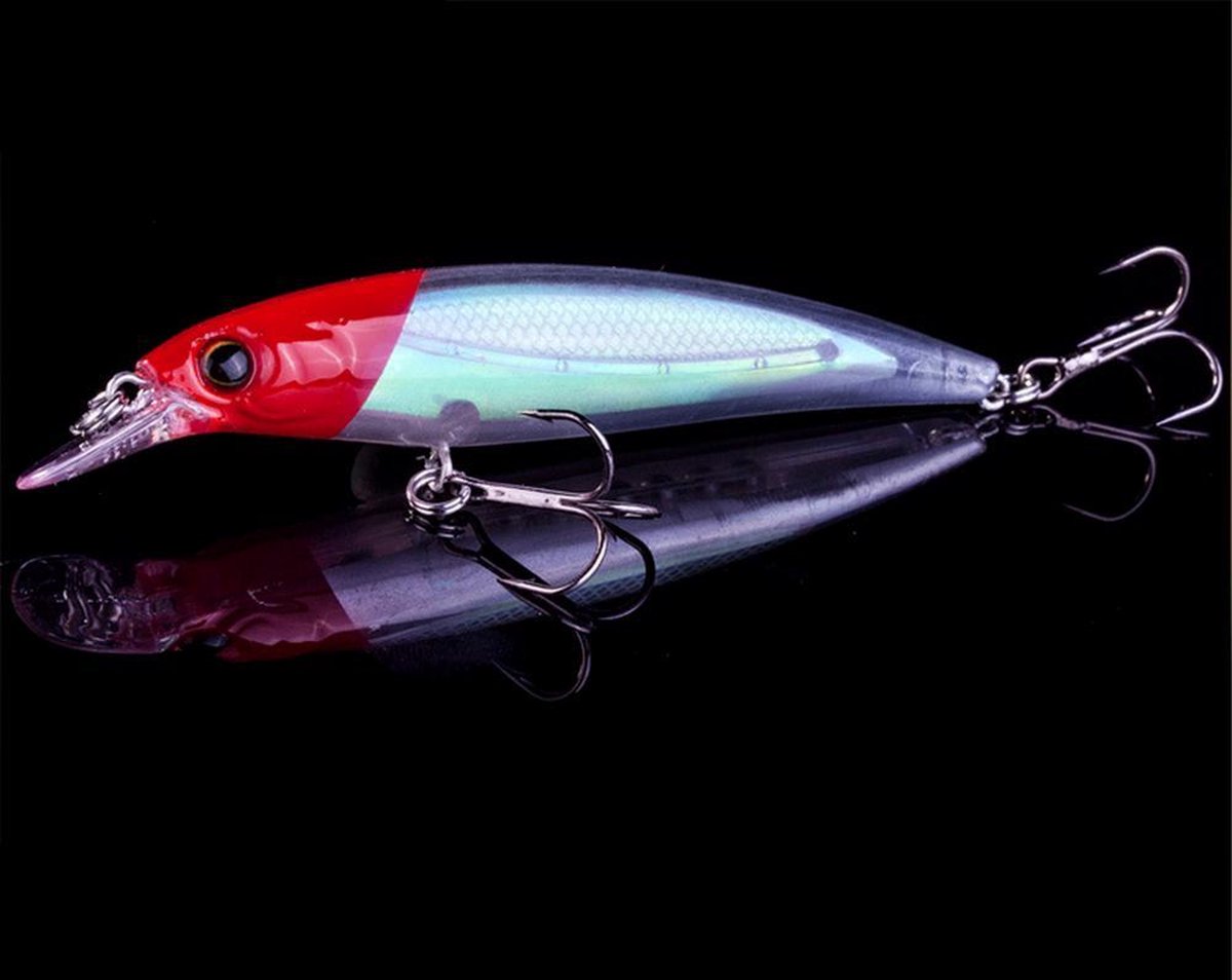 Kunstaas Roofvis - Red White - 11cm - Snoek - Baars - Snoekbaars - Hengelsport
