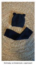 Bonnet + écharpe Sarlini noir 0-6 mois
