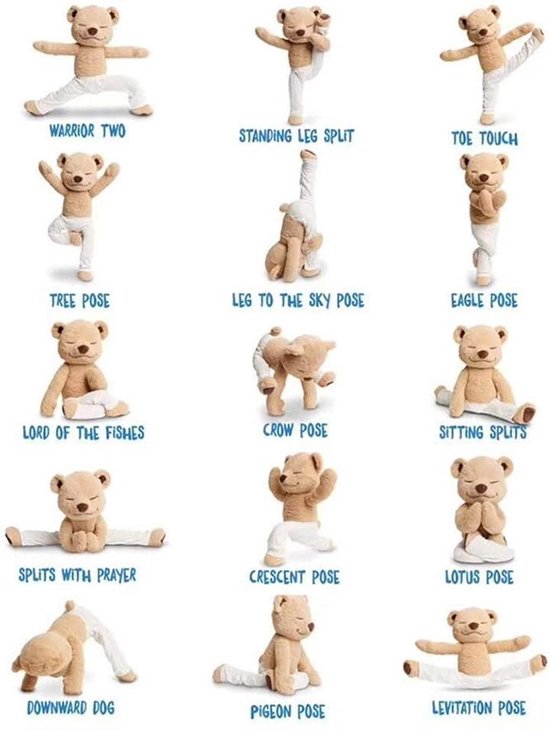 Meddy Teddy yoga en mindfulness beer + yogamatje van Meddy Teddy — afbeelding 3