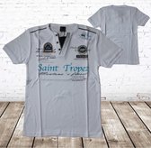 Violento saint tropez wit blauw -Violento-M-t-shirts heren