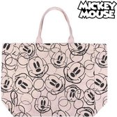 Handtas Mickey Mouse Handvatten Beige