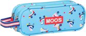 Pennenetui met 2 vakken Rollers Moos Multicolour Licht Blauw