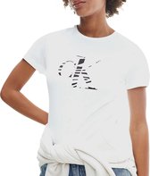 Calvin Klein Zebra T-shirt - Vrouwen - Wit - Zwart
