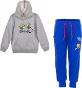Minions Joggingpak / trainingspak - HAHAHA - grijs/blauw - maat 98/104 (4 jaar)