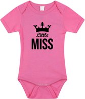 Little miss tekst baby rompertje roze meisjes - Kraamcadeau - Babykleding 92 (18-24 maanden)