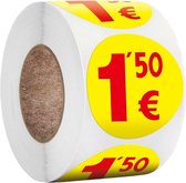 500 stuks prijs stickers op rol 1,50 €