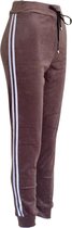 Stijlvolle Dames Joggingbroek / Trainingbroek / Sportbroek | Sweat Pants |  Donker Bruin - XL