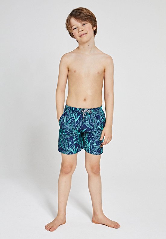 Shiwi Swimshort scratched leaves - mint groen - 128