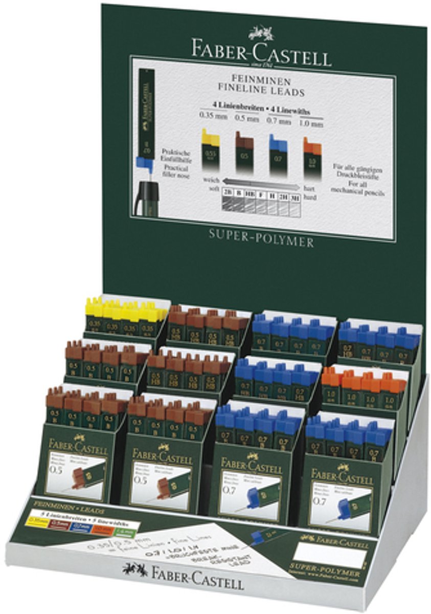 Potloodstiftjes Faber Castell display display à 144 kokers