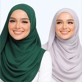 WOW PEACH  Hoofddoek Light Grey| Hijab |Sjaal |Hoofddoek |Turban |Chiffon Scarf |Sjawl |Dames hoofddoek |Islam |Hoofddeksel| Musthave |