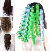 Haar krullers zonder hitte - set van 12 - 50 cm Lengte | Hair Curlers Styling Kit 12 pcs - 50 cm Length | Wave Style Hair Rollers | Haarrollers in golvende stijl