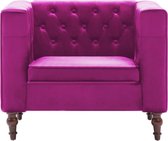 Fauteuil fluwelen bekleding 86x67x71 cm paars