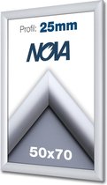 5 PACK Nova Kliklijsten B2 50x70cm aluminium zilver – wissellijst - posterlijst