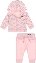 Dirkje Bio Basic SET(2delig) Roze Vest, Roze broek - Maat 50