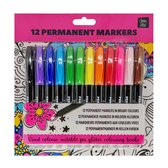 Stiften - Permanent markers - Heldere kleuren - 12st.