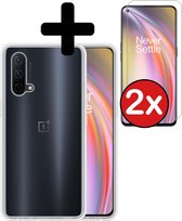 Oneplus Nord CE Hoesje Siliconen Case Cover Met 2x Screenprotector - Oneplus Nord CE Hoesje Cover Hoes Siliconen Met 2x Screenprotector