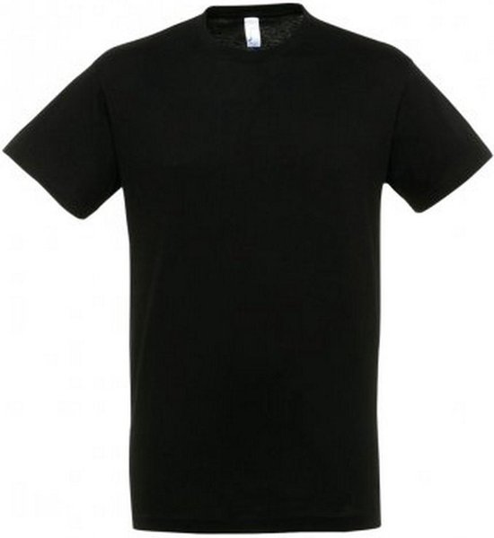 SOLS Heren Regent T-Shirt met korte mouwen (Diep zwart)