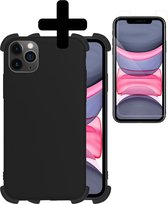 Hoes voor iPhone 11 Pro Hoesje Zwart Shock Proof Case Met Screenprotector - Hoes voor iPhone 11 Pro Case Hoesje - Hoes voor iPhone 11 Pro Hoes Cover