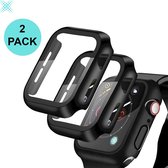 MY PROTECT® 2x Apple Watch 1/2/3 42mm Bescherm Case & Screenprotector In 1 - Apple Watch Hoesje - Bescherming iWatch - Zwart