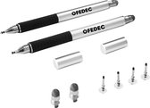 FEDEC Tablet Precisie Stylus Pen voor Ipad / Tablet / Mobiel - Universeel - Zilver - Vervangbare Punten - Extreem Nauwkeurig