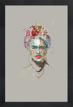 JUNIQE - Poster met houten lijst Frida 3 -13x18 /Kleurrijk
