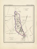 Historische kaart, plattegrond van gemeente Dommelen in Noord Brabant uit 1867