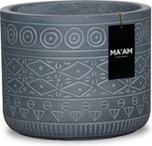 MA'AM Fay cilinder bloempot bohemian stijl D37xH30cm grijs - vorstbestending met afwateringsgat voor buiten of binnen