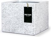 MA'AM Eden - plantenbak - vierkant - 22x22 - wit - met afwateringsgat - vorstbestendig - stoer industrieel