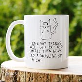 Things will get better - Customized mokken en bekers - mokken met tekst - mokken - bekers - cadeautje - cadeau voor vrouw - cadeau vor man - keramiek servies - cadeautje voor haar - cadeautje