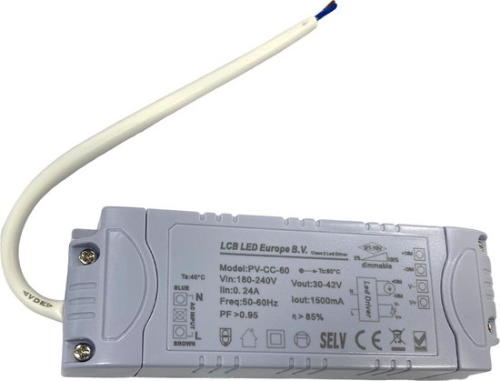 Dimbare LED paneel driver voor 60W