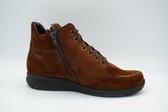 Durea- 9735- Cognac Whiskey veterschoen enkelhoog- K- dames- maat 5,5 ( 38,5)