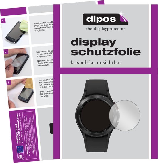 dipos I 2x Beschermfolie helder geschikt voor Samsung Galaxy Watch 4 Classic (42 mm) Folie screen-protector