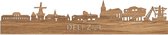 Skyline Delfzijl Eikenhout - 120 cm - Woondecoratie design - Wanddecoratie - WoodWideCities