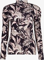 TwoDay dames col met bloemenprint - Bruin - Maat S